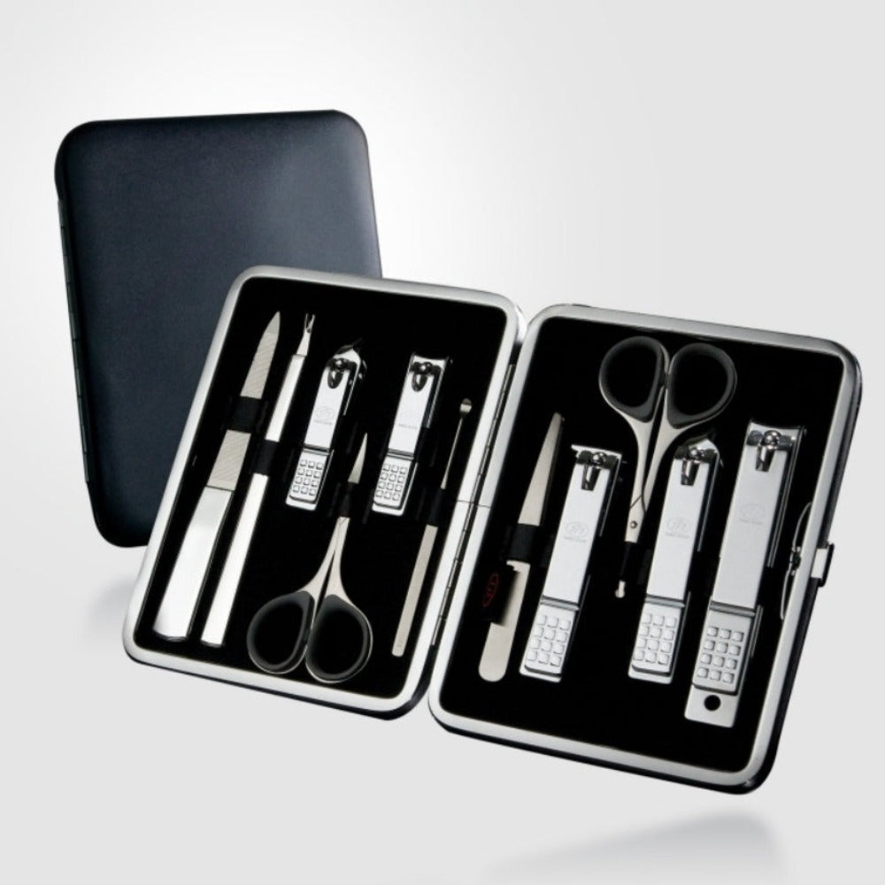 777 Three Seven Silver Nail Clippers 11 Pieces Beauty Set TS-393C Made in Korea