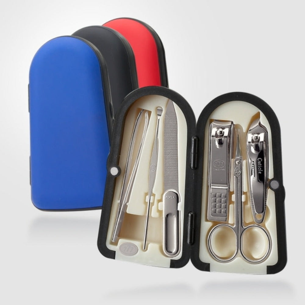 777 Three Seven Silver Nail Clippers 6 Pieces Beauty Set TS-4000XC Made in Korea