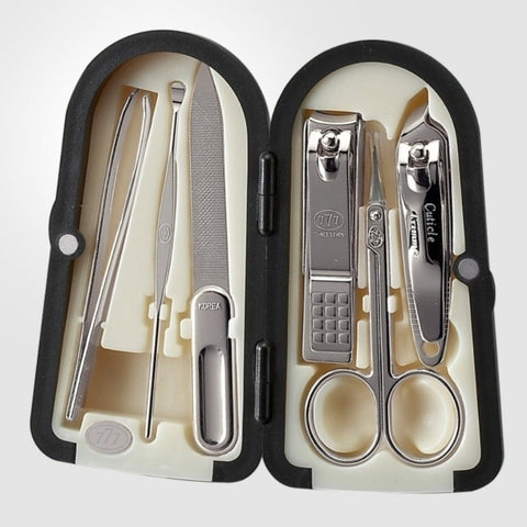 777 Three Seven Silver Nail Clippers 6 Pieces Beauty Set TS-4000XC Made in Korea