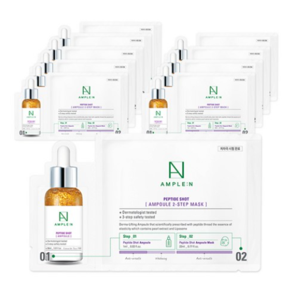 AMPLE:N Peptide Shot Ampoule 2 Step Mask Pack 10ea