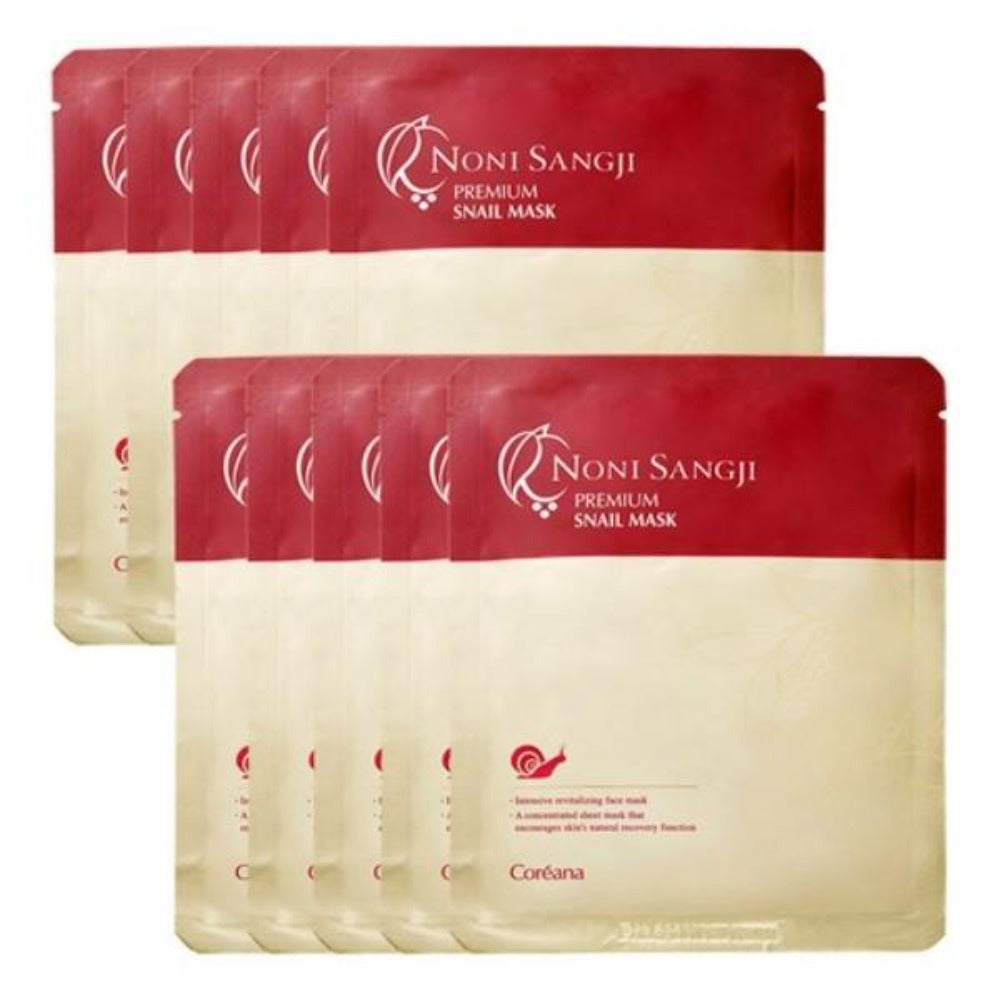 Coreana Noni Sangji Premium Snail Mask Pack 21ml*10ea