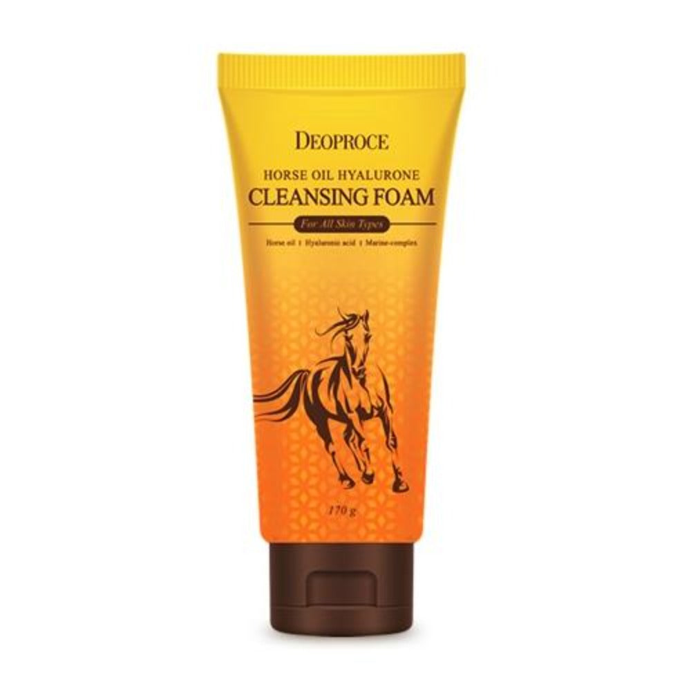 Deoproce Horse Oil Hyaluron Cleansing Foam 170g