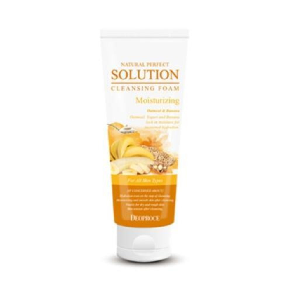 Deoproce Natural Perfect Solution Cleansing Foam Oatmeal and Banana 170g