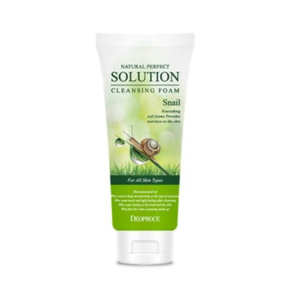 Deoproce Natural Perfect Solution Cleansing Foam Snail 170g