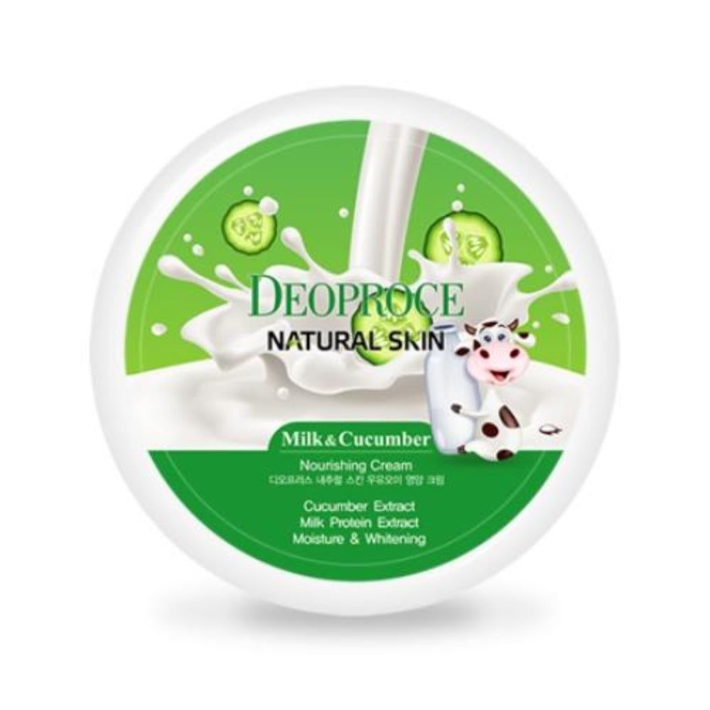 Deoproce Natural Skin Milk and Cucumber Nourishing Cream 100g - LIPTAIL
