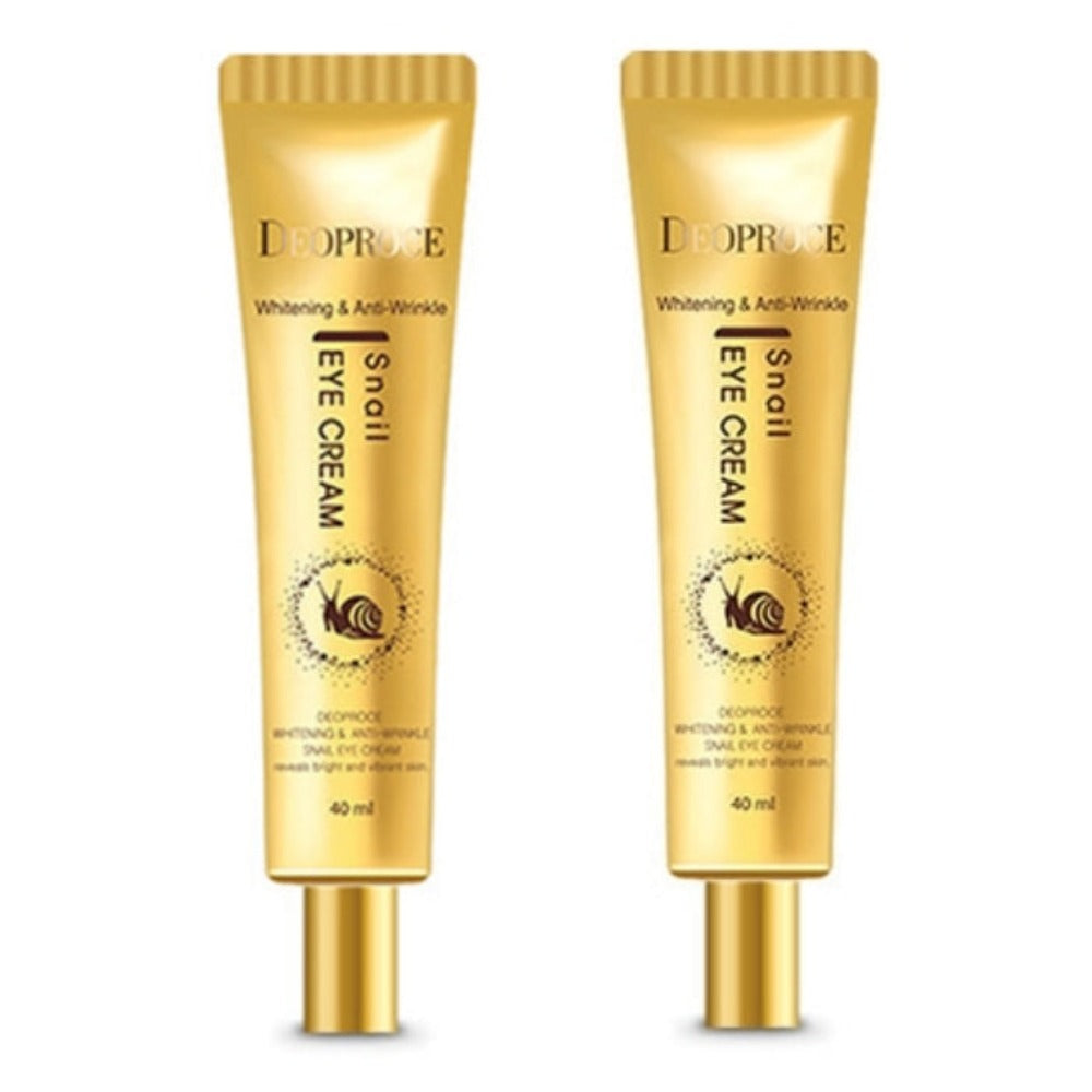 Deoproce Whitening and Anti-wrinkle Snail Eye Cream 40ml*2Pcs
