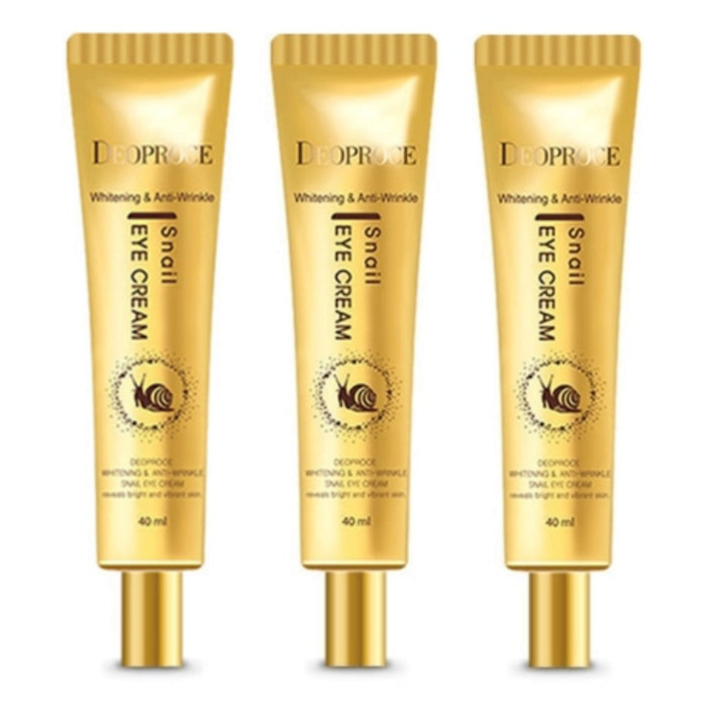 Deoproce Whitening and Anti-wrinkle Snail Eye Cream 40ml*3Pcs