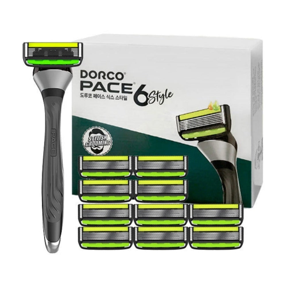 Darko Razor Dorco Pace6 Style Shaving Razor 1 Handle + 11 Cartridges Set – LIPTAIL