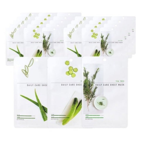 Eunyul Aloe Cucumber Tea Tree Daily Care Sheet Mask 22ml*30ea
