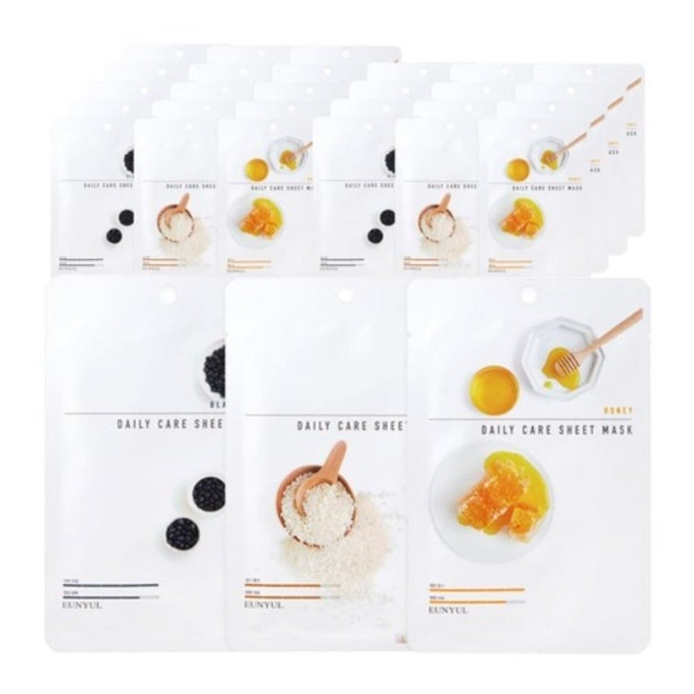 Eunyul Black Bean Rice Honey Daily Care Sheet Mask 22ml*30ea