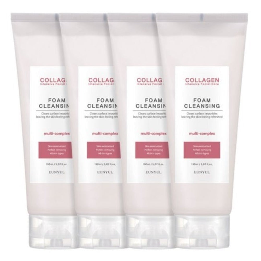 Eunyul Collagen Intensive Facial Care Foam Cleansing 150ml*4Pcs
