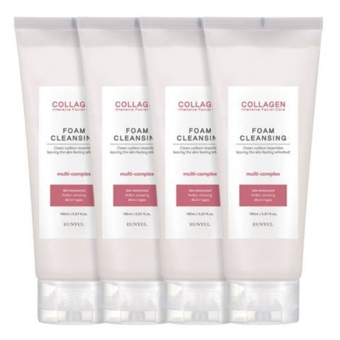 Eunyul Collagen Intensive Facial Care Foam Cleansing 150ml*4Pcs