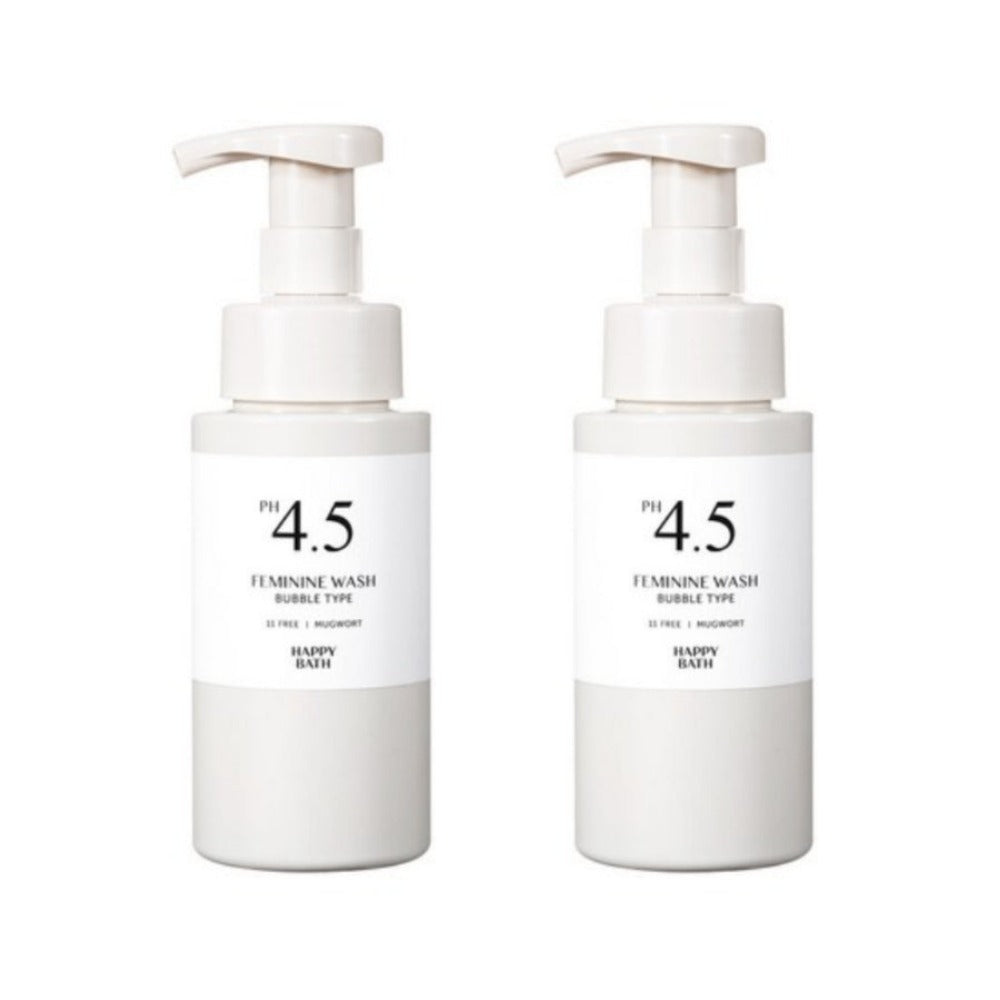 Happy Bath PH4.5 Weak Acid Mugwort Bubble Feminine Wash 250g*2Pcs
