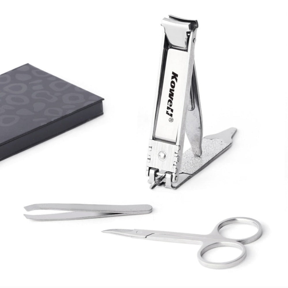 Kowell Premium Nail Clipper 3 Pieces Beauty Set BK-SET Made in Korea