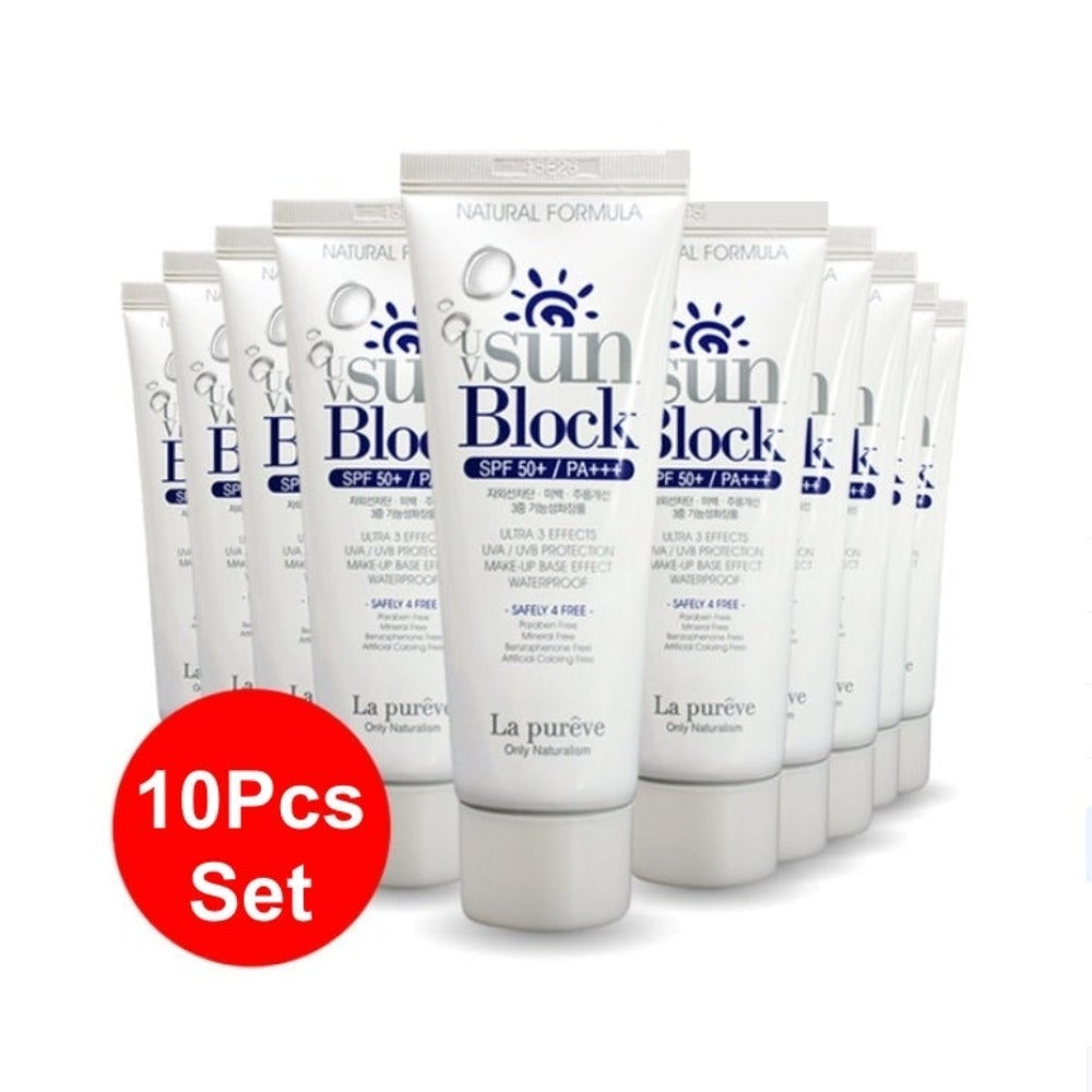 La Pureve UV Sun Block Cream SPF50+ PA+++ 50ml*10Pcs