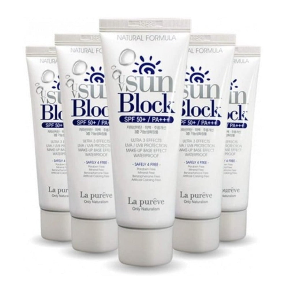 La Pureve UV Sun Block Cream SPF50+ PA+++ 50ml*5Pcs