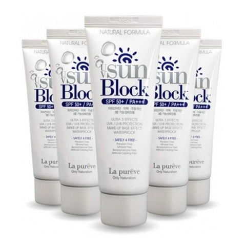 La Pureve UV Sun Block Cream SPF50+ PA+++ 50ml*5Pcs