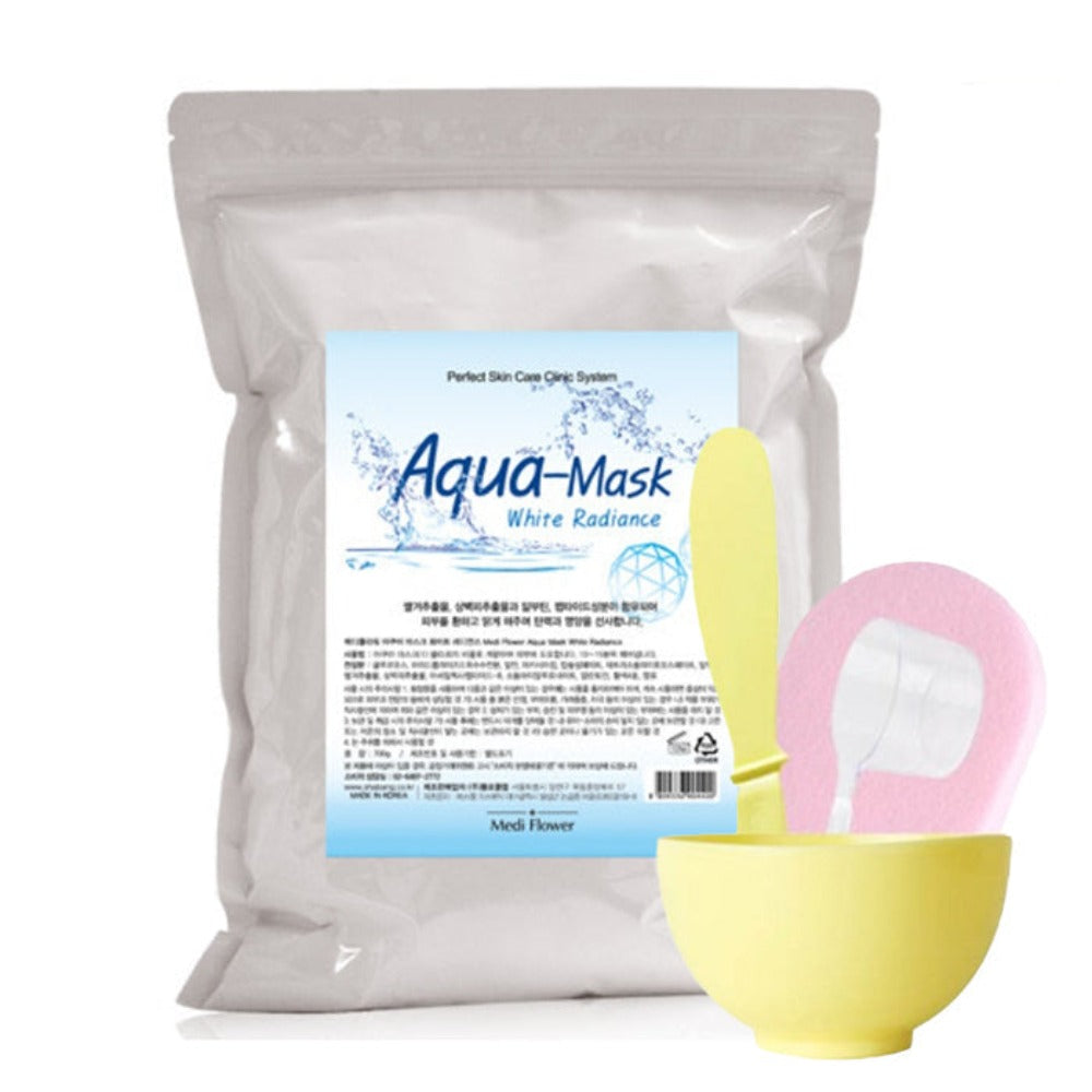 Medi Flower Aqua Mask Modeling Pack White Radiance 700g + Tools Set