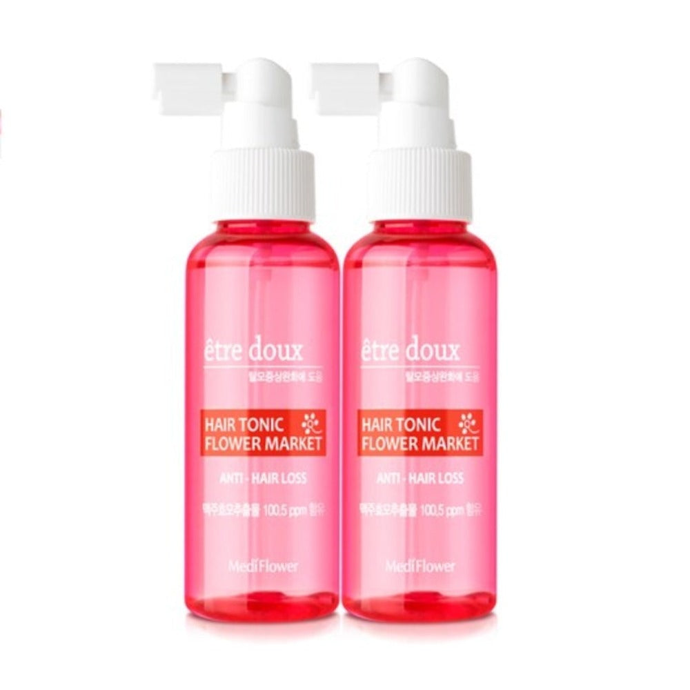 Medi Flower Etre Doux Hair Tonic Flower Market Anti-Hair Loss 100ml*2Pcs
