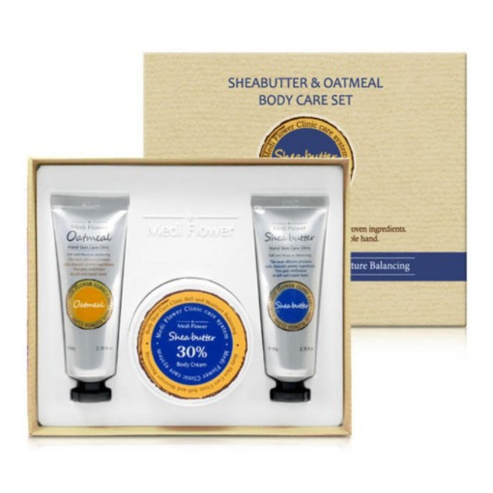 Medi Flower Shea Butter & Oatmeal Body Care 3 Pieces Set