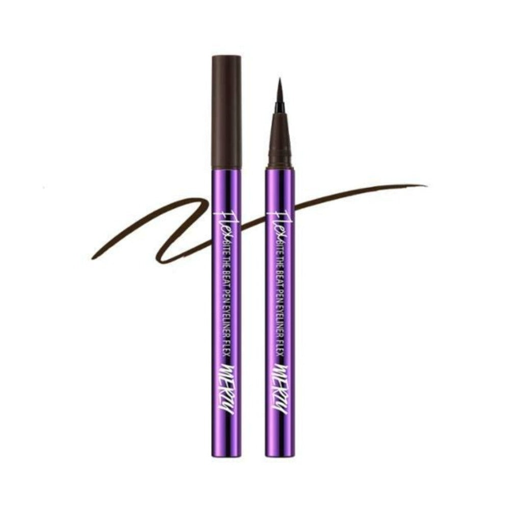 Merzy Bite the Beat Pen Eyeliner Flex PF2. Modern Brown 0.6g*2Pcs