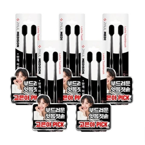 Paul Medison Black Lacha Toothbrush 2ea*5Pcs