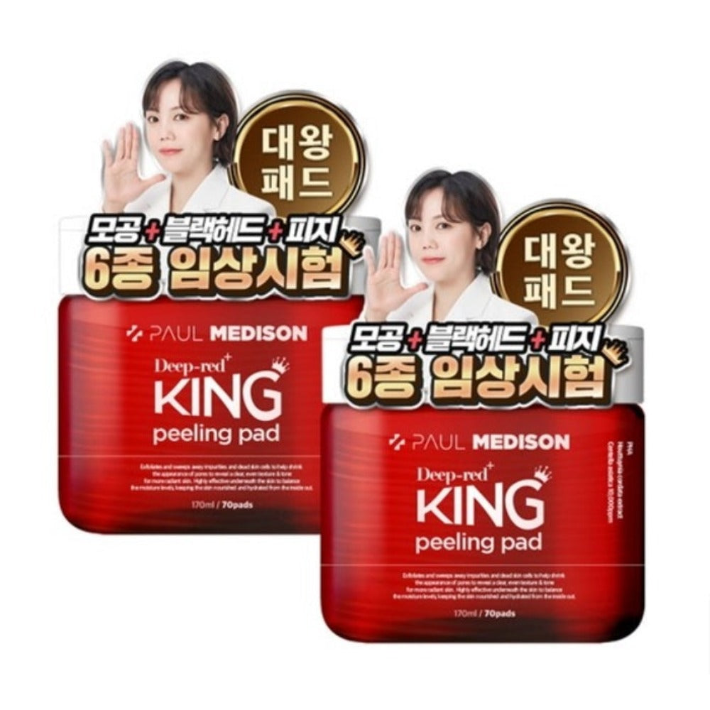 Paul Medison Deep-red King Peeling Pad 170ml*2Pcs 140ea