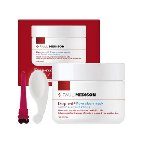 Paul Medison Deep-red Pore Clean Mask 150g + Spatula + Hair Pin Set