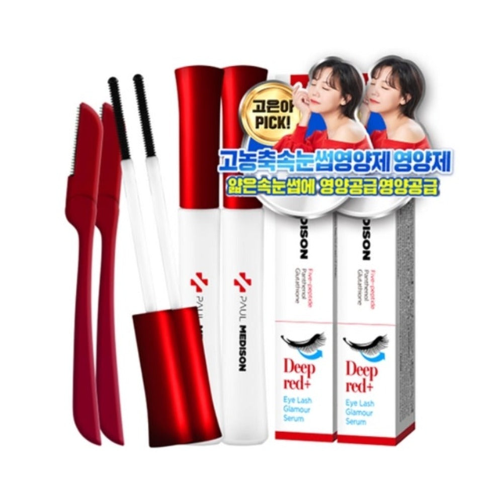 Paul Medison Eye Lash Glamour Serum 10ml*2Pcs + Eyebrow Knife*2Pcs