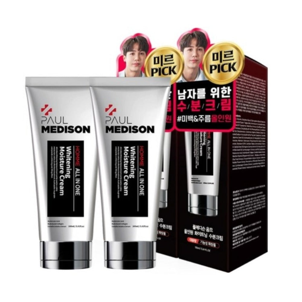 Paul Medison Homme All in One Whitening Moisture Cream 155ml*2Pcs