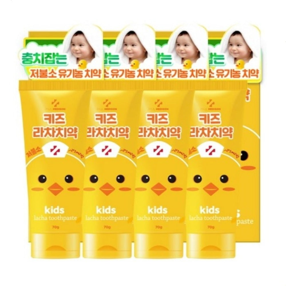 Paul Medison Kids Lacha Toothpaste Raspberry 70g*4Pcs LIPTAIL
