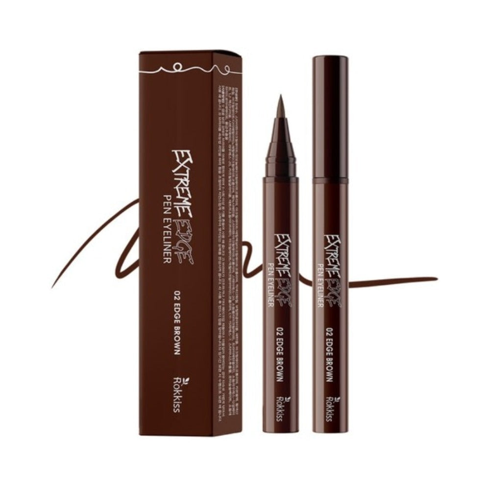 Rokkiss Extreme Edge Pen Eyeliner 02 Edge Brown 0.5g*2Pcs
