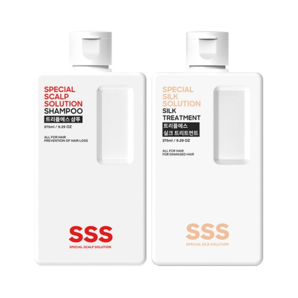 SSS Special Scalp Solution Scalp Shampoo 275ml + Silk Treatment 275ml Set