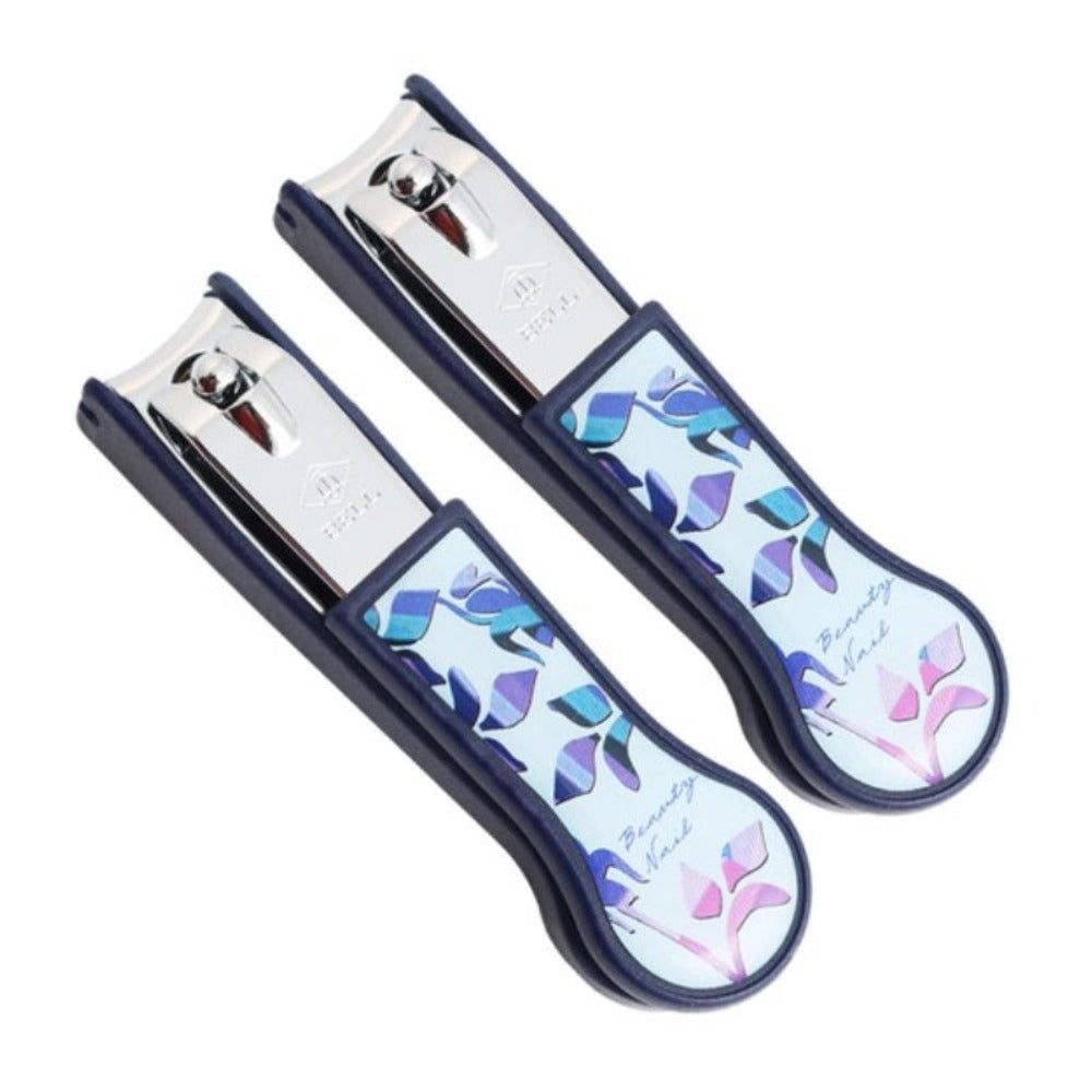 Sevenstar Blue Design Nail Clippers 2 Pieces Set Made in Korea