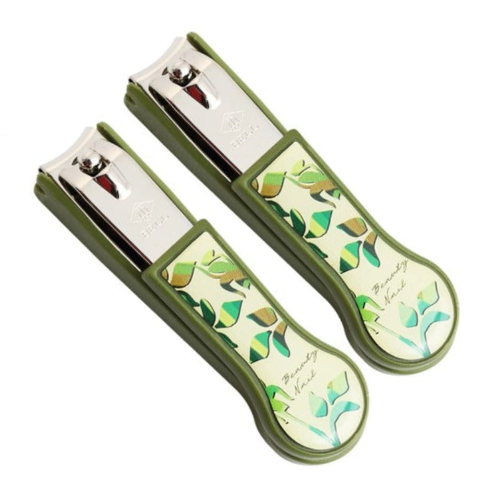 Sevenstar Green Design Nail Clippers 2 Pieces Set Made in Korea