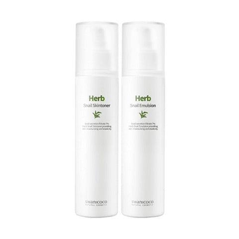 Swanicoco Herb Snail Skin Care Toner Emulsion 2 Pieces Set